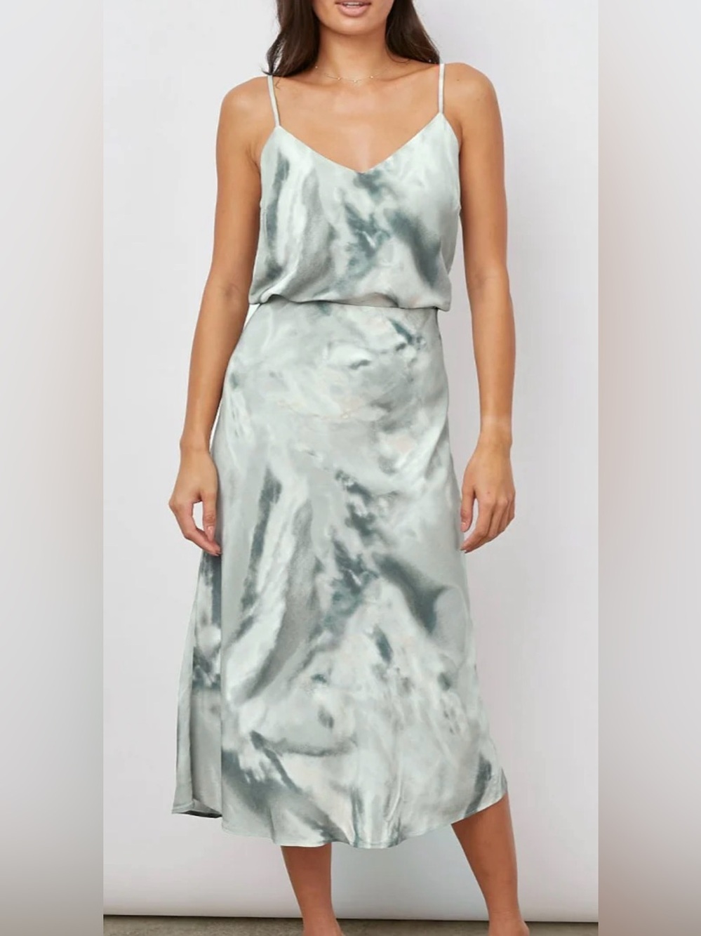 Rails Paola Cami‎ Tank and Anya Bias Midi Skirt Set in Sage Difusion Sz Med NWT